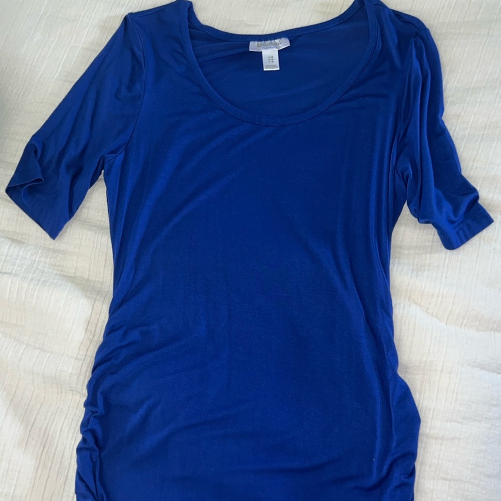Motherhood maternity royal blue dress